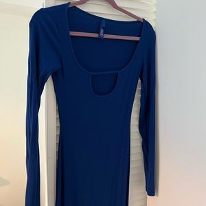 Skims Soft Lounge Keyhole Long Sleeve Dress